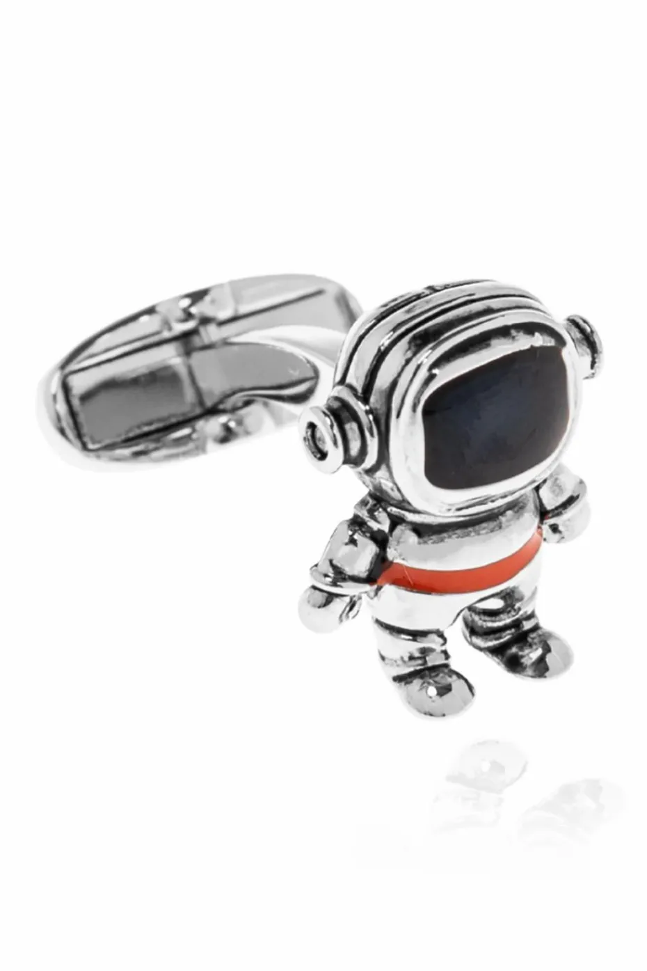 Paul Smith SREBRNY Spinki do mankietów z motywem astronauty