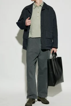 Paul Smith ZIELONY Lniane polo