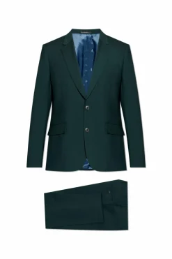 Paul Smith ZIELONY Wełniany garnitur