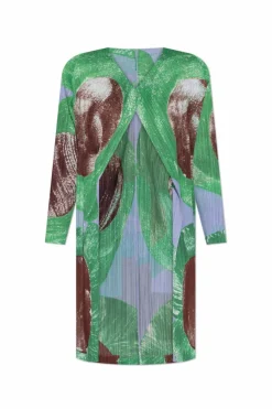 Pleats Please Issey Miyake MULTIKOLOR Plisowany płaszcz