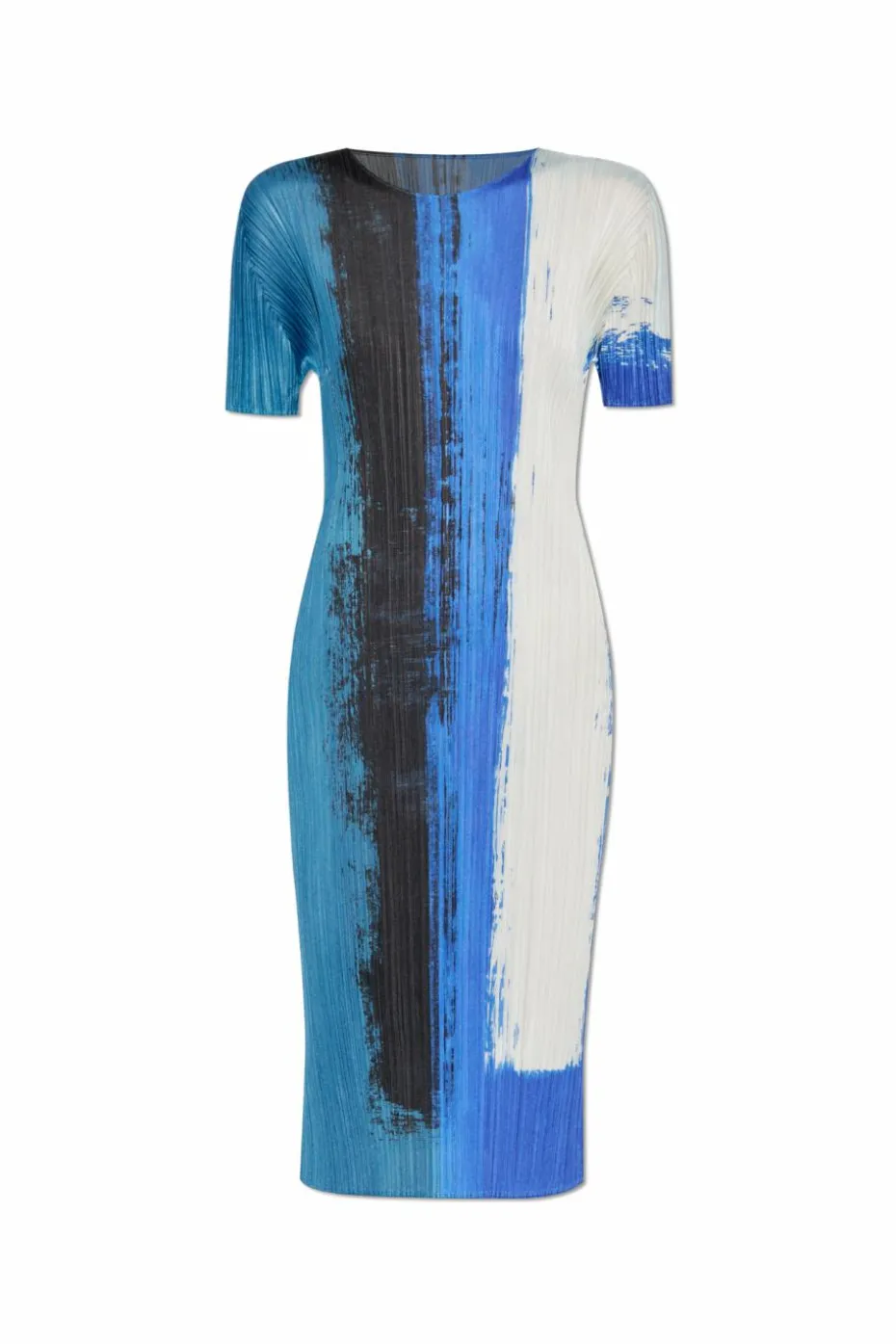 Pleats Please Issey Miyake NIEBIESKI Plisowana sukienka