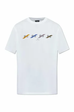 PS Paul Smith BIAŁY T-shirt z nadrukiem