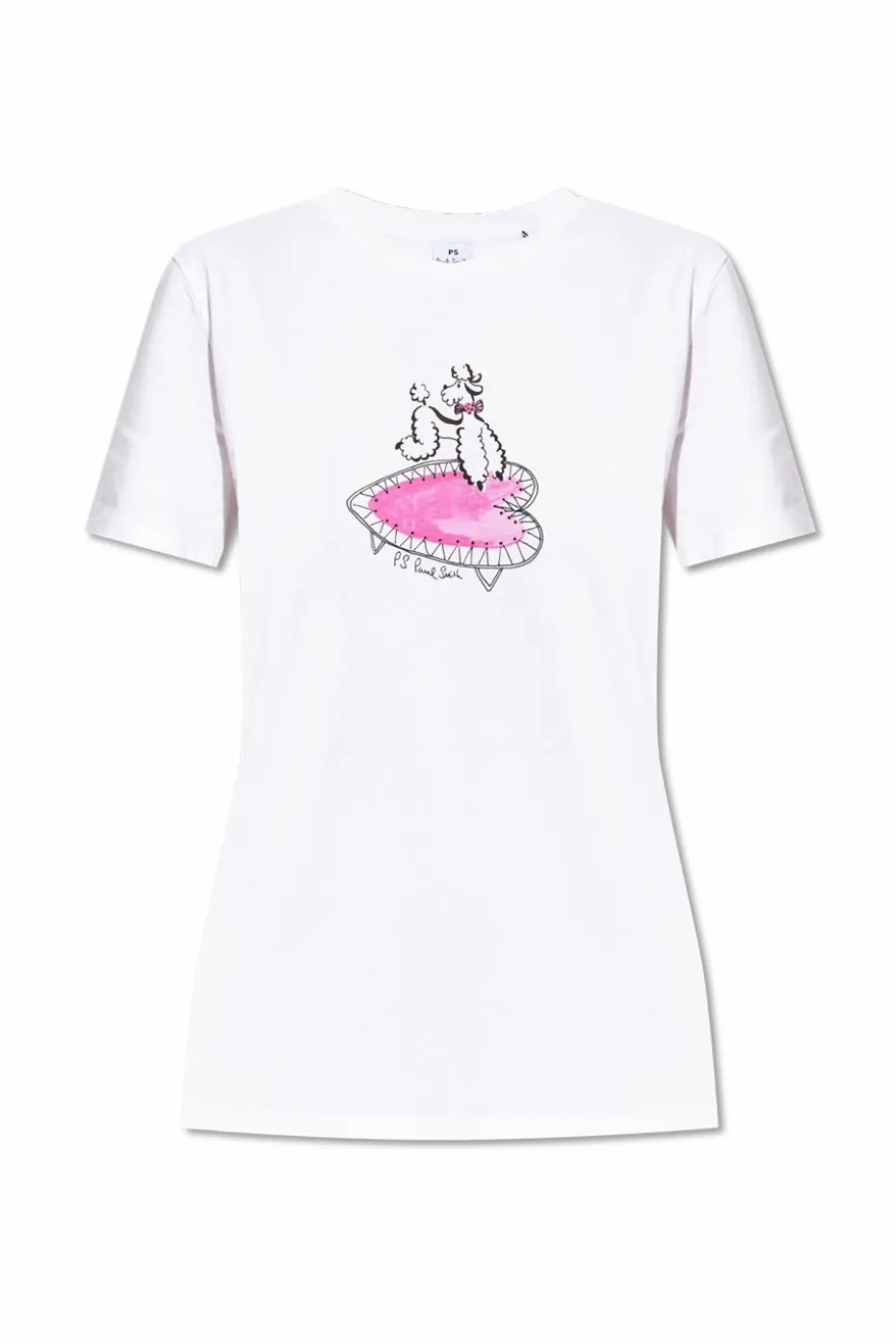 PS Paul Smith BIAŁY T-shirt z nadrukiem
