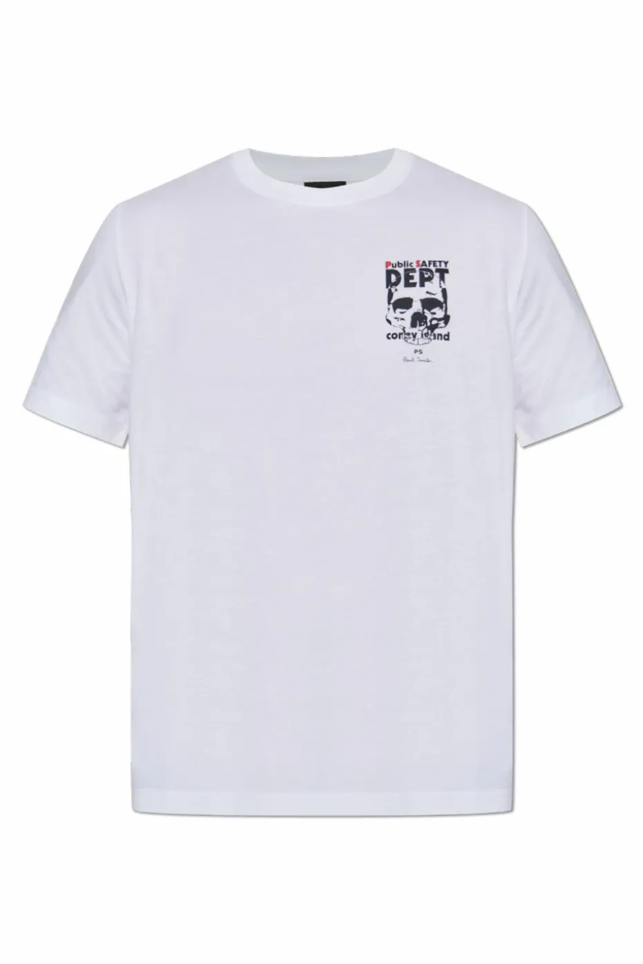 PS Paul Smith BIAŁY T-shirt z kolorowym nadrukiem