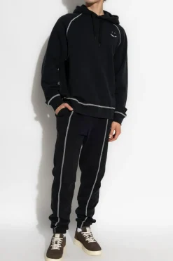 PS Paul Smith CZARNY Spodnie dresowe z wyszytym logo