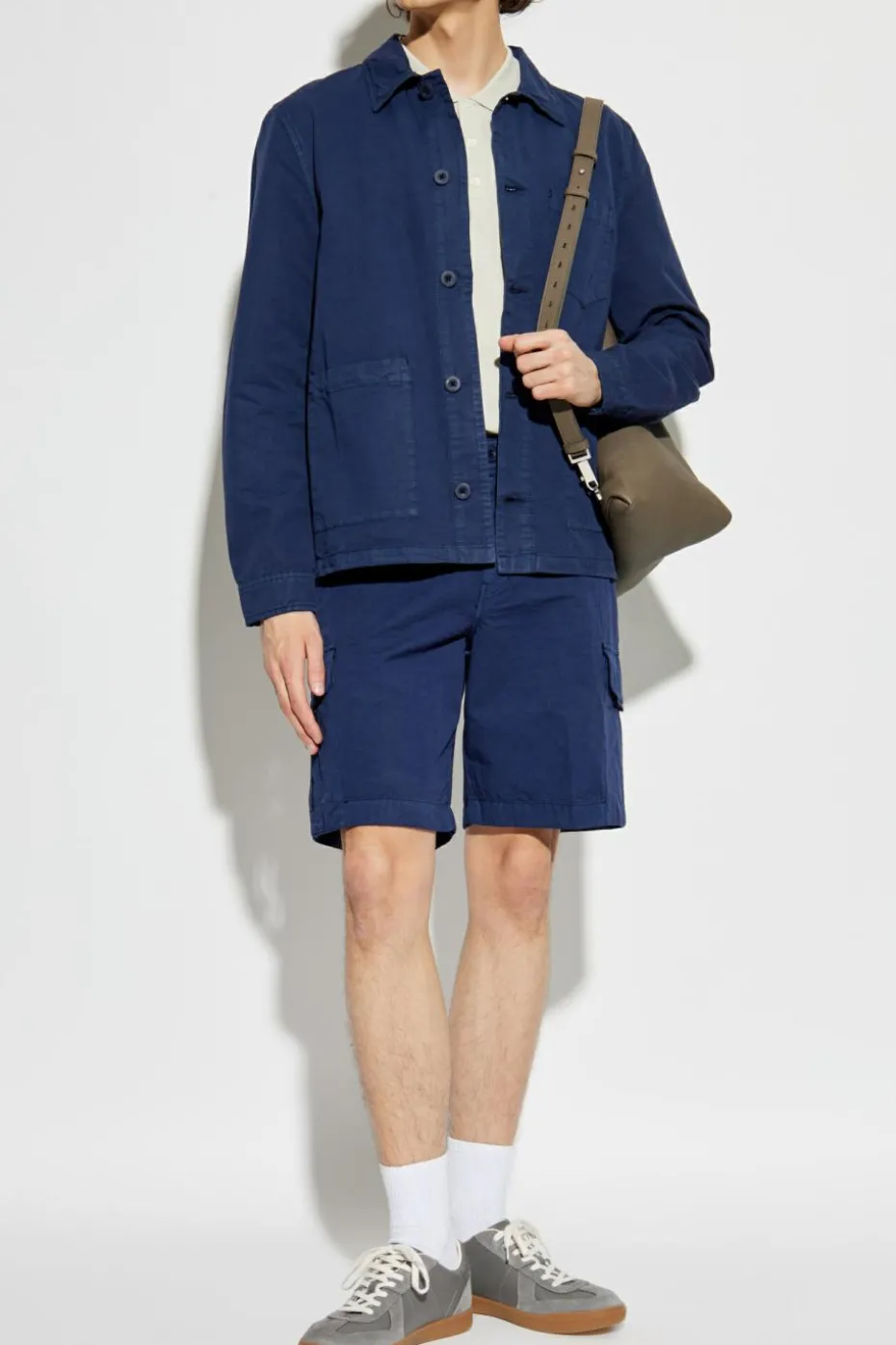 PS Paul Smith GRANATOWY Szorty z logo