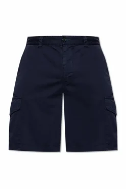 PS Paul Smith GRANATOWY Szorty typu `cargo`