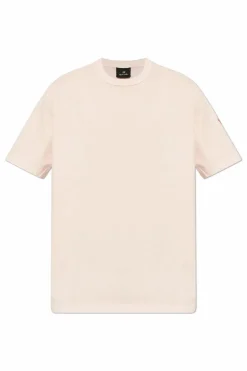 PS Paul Smith RÓŻOWY T-shirt z wyszytym logo