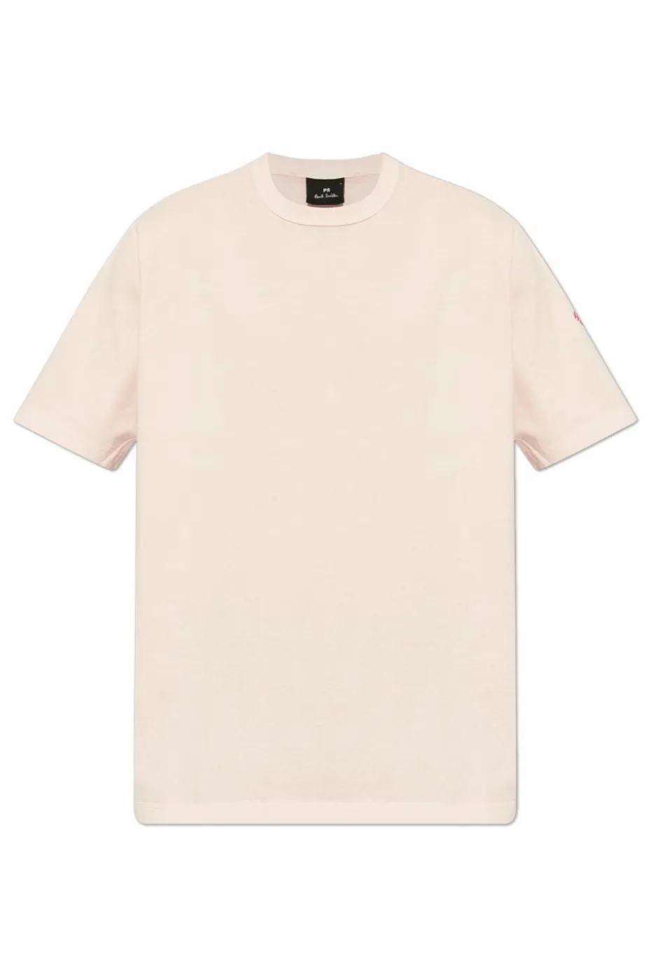 PS Paul Smith RÓŻOWY T-shirt z wyszytym logo