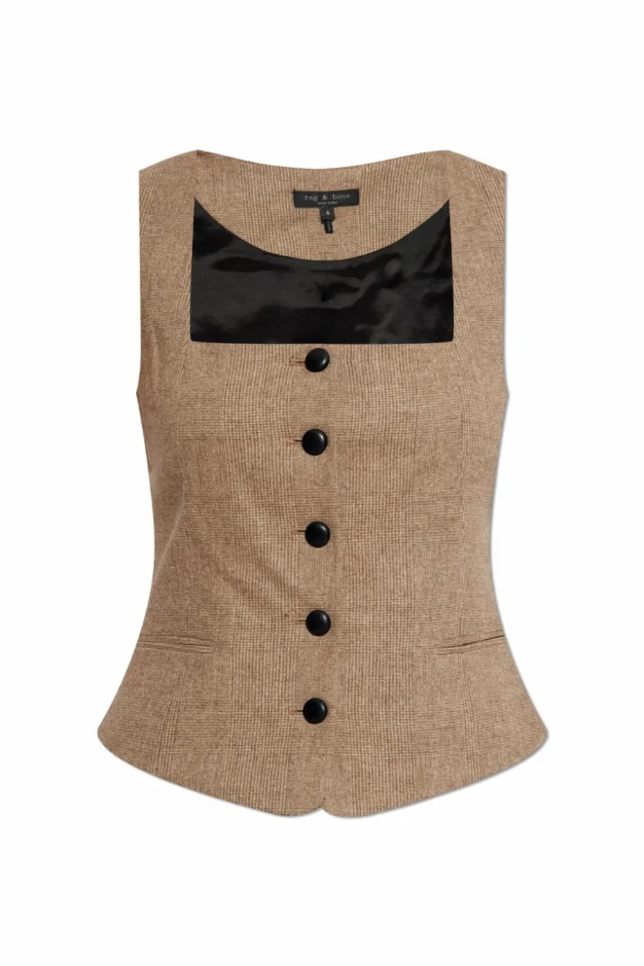 Rag & Bone beżowy Wełniana kamizelka `Mariana`