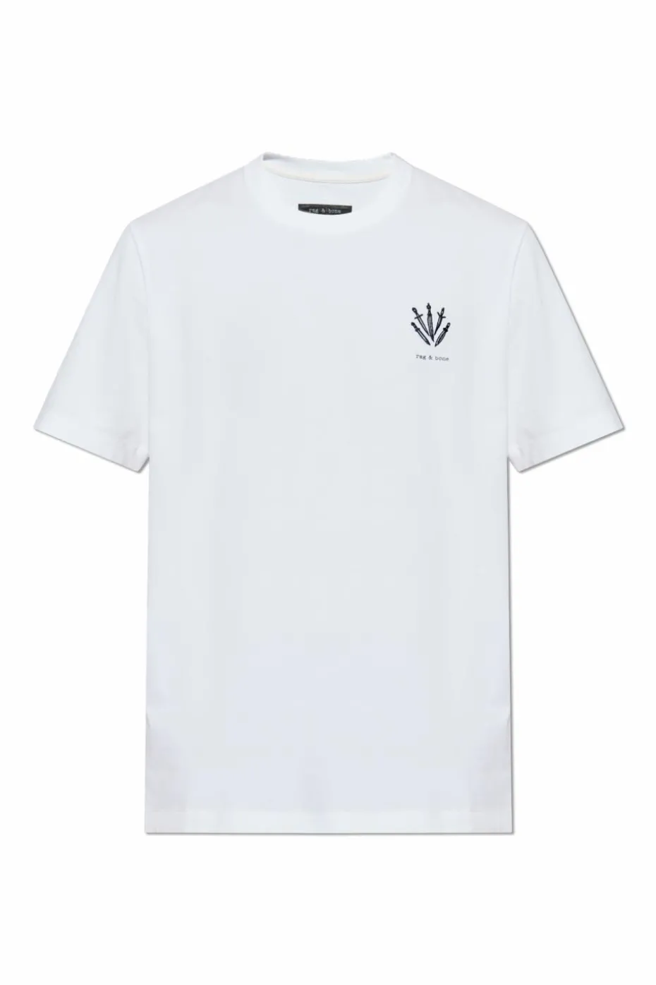 Rag & Bone BIAŁY Bawełniany t-shirt z logo