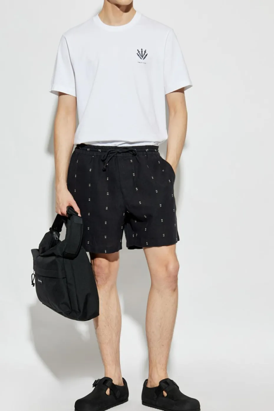 Rag & Bone BIAŁY Bawełniany t-shirt z logo