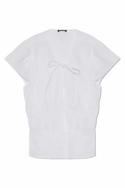 Rag & Bone BIAŁY Top z dekoltem w serek