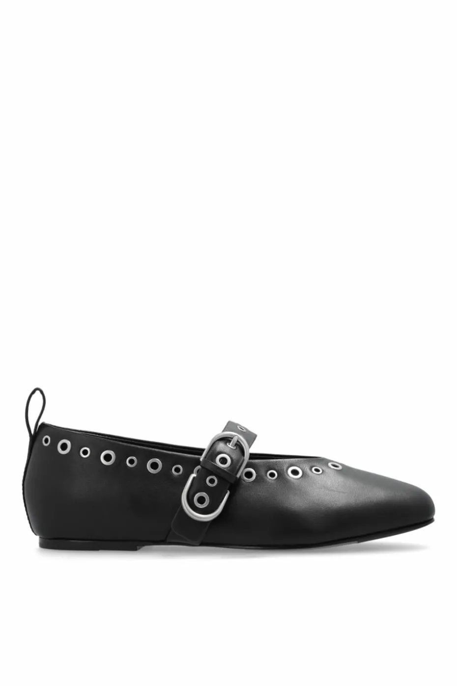 Rag & Bone CZARNY Baleriny `Spire Mary Jane Grommets`