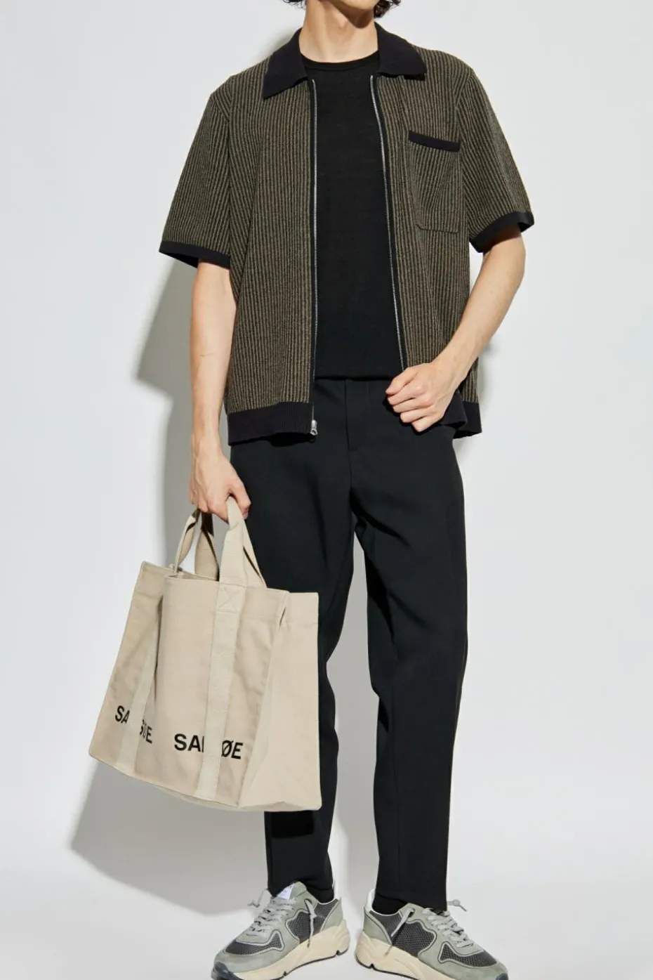 Rag & Bone CZARNY Koszula ze wzorem w pasy