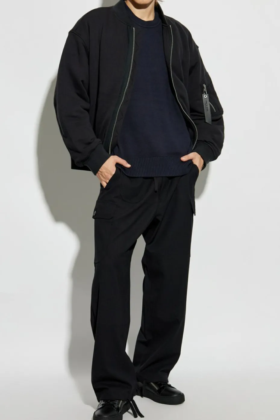 Rag & Bone CZARNY Kurtka `Terry` typu `bomber`