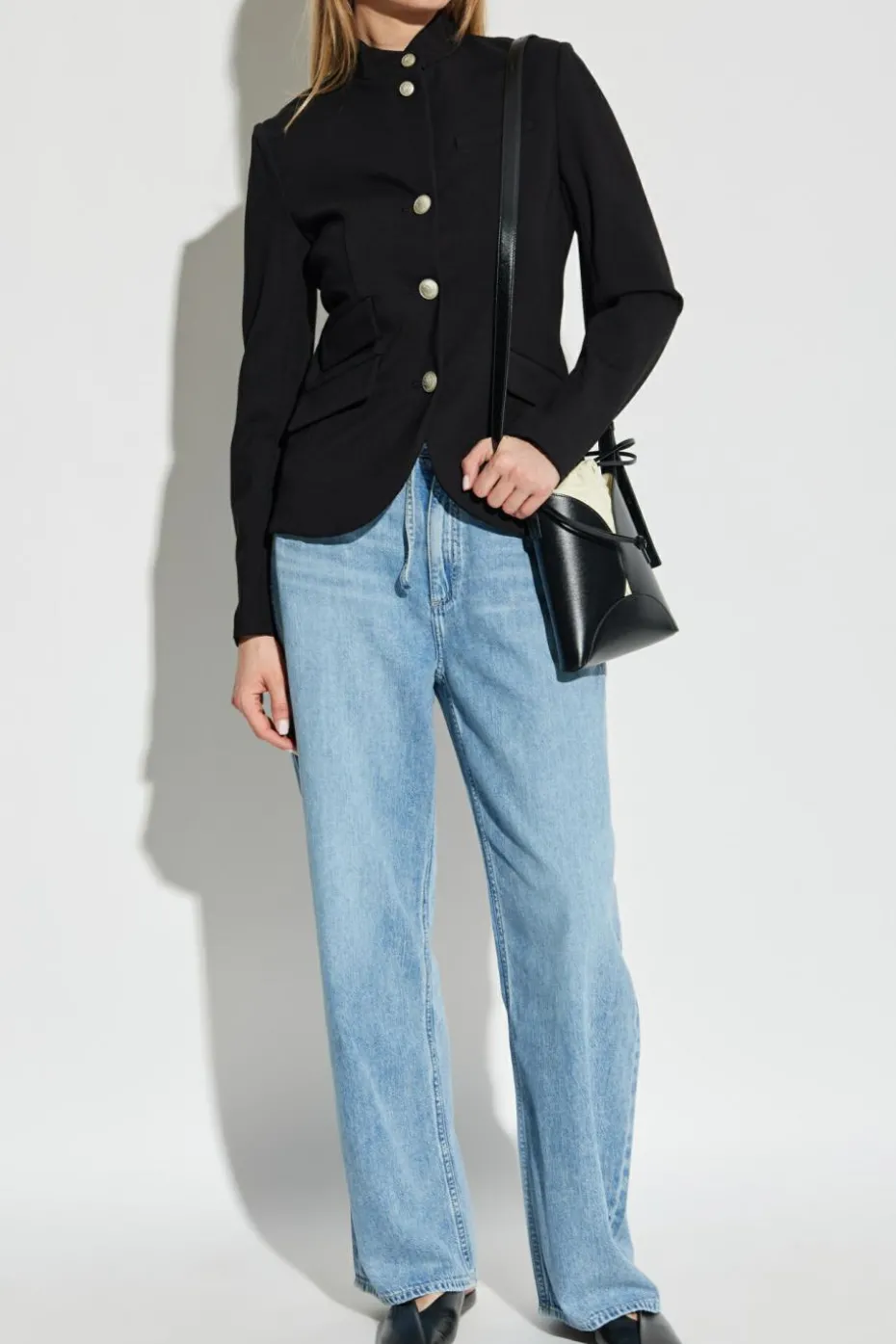 Rag & Bone CZARNY Marynarka ze stójką