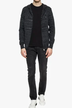 Rag & Bone CZARNY T-shirt z okrągłym dekoltem