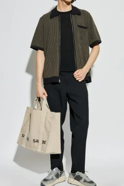 Rag & Bone CZARNY T-shirt z okrągłym dekoltem