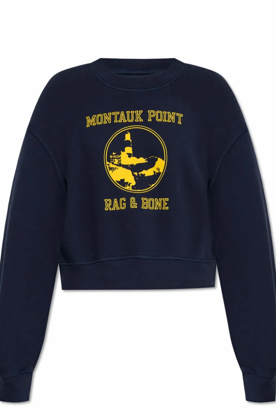 Rag & Bone GRANATOWY Bluza z nadrukiem