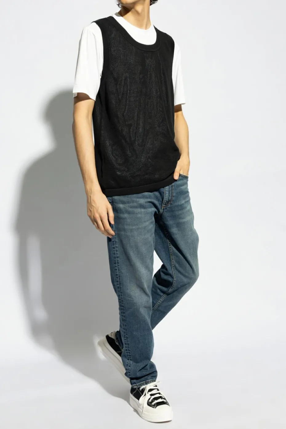Rag & Bone GRANATOWY Jeany typu ‘slim’