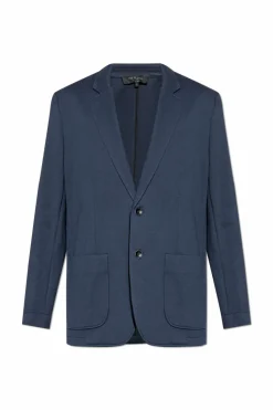 Rag & Bone GRANATOWY Marynarka z otwartymi klapami