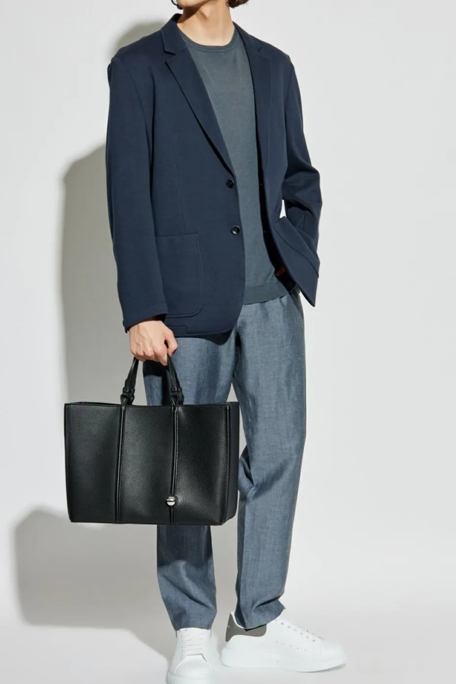Rag & Bone GRANATOWY Spodnie ze zwężanymi nogawkami