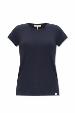 Rag & Bone GRANATOWY T-shirt z bawełny organicznej