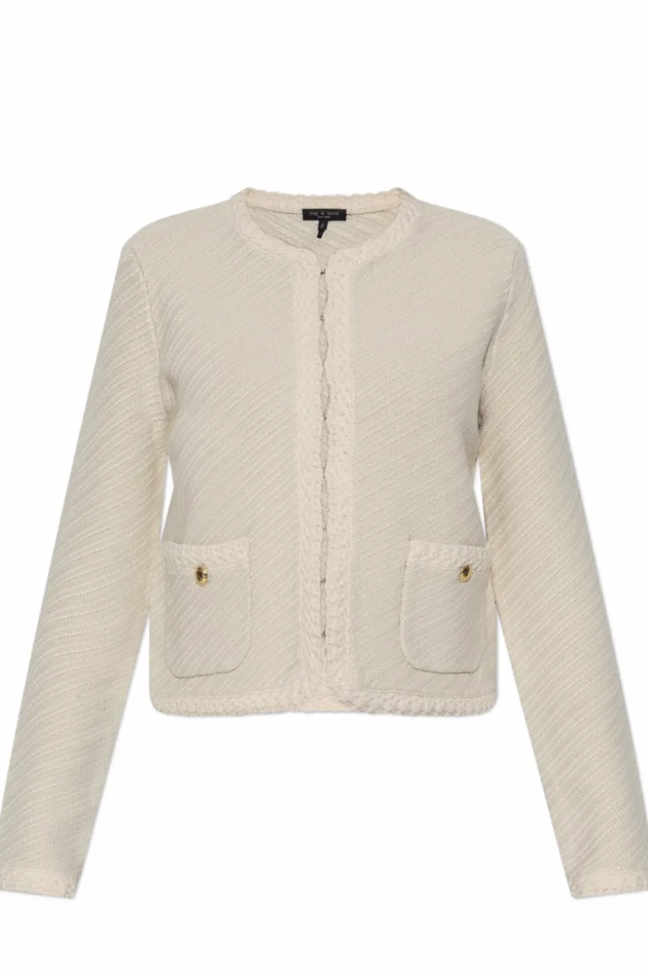 Rag & Bone kremowy Kardigan z kieszeniami