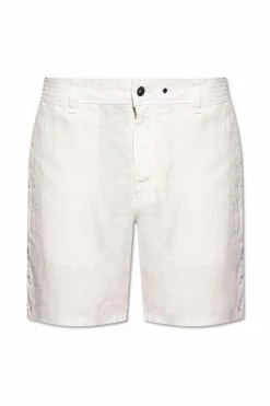 Rag & Bone kremowy Lniane szorty