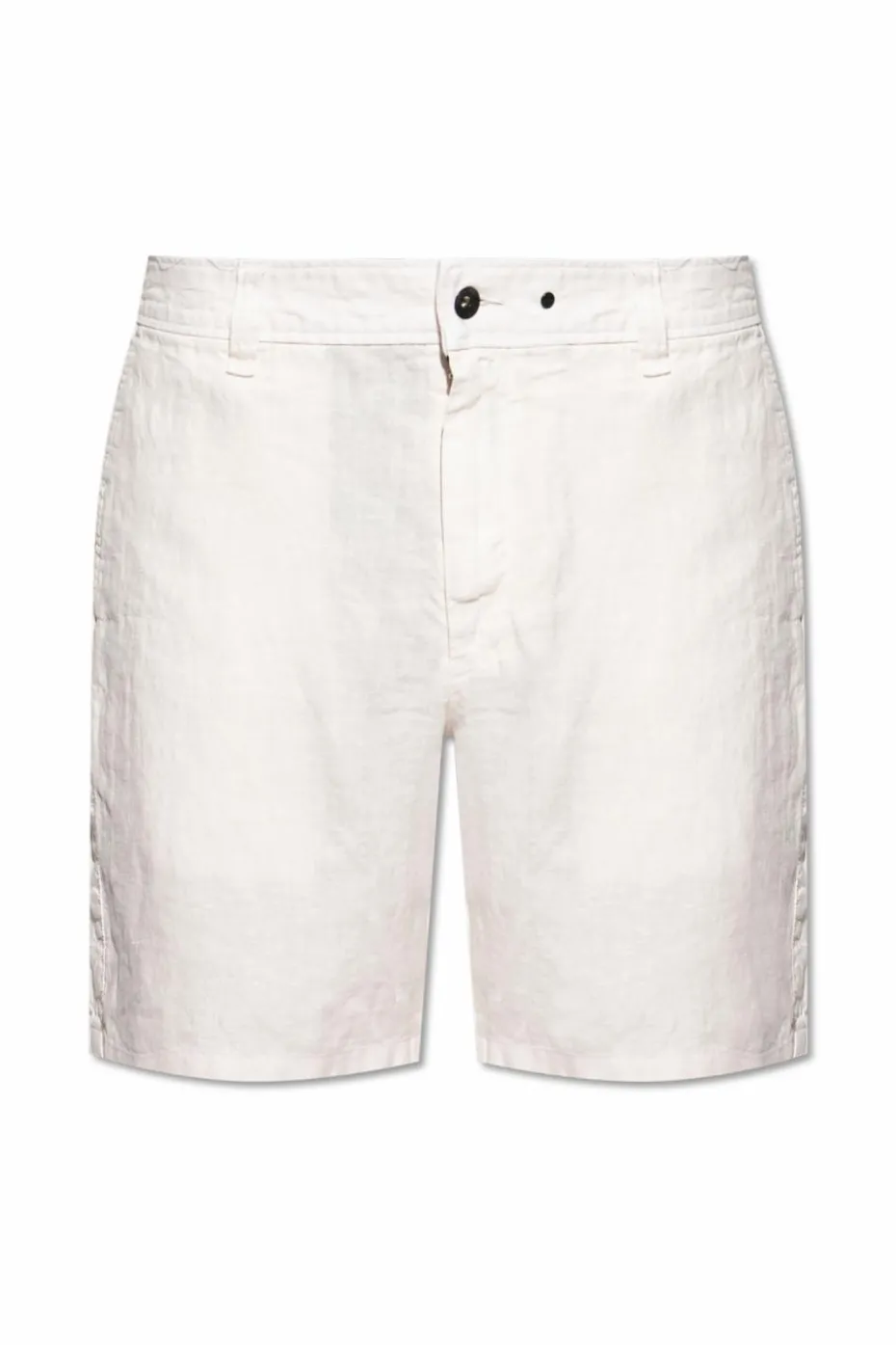 Rag & Bone kremowy Lniane szorty