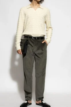 Rag & Bone kremowy Polo z długimi rękawami