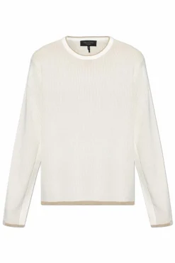 Rag & Bone kremowy Sweter z okrągłym dekoltem