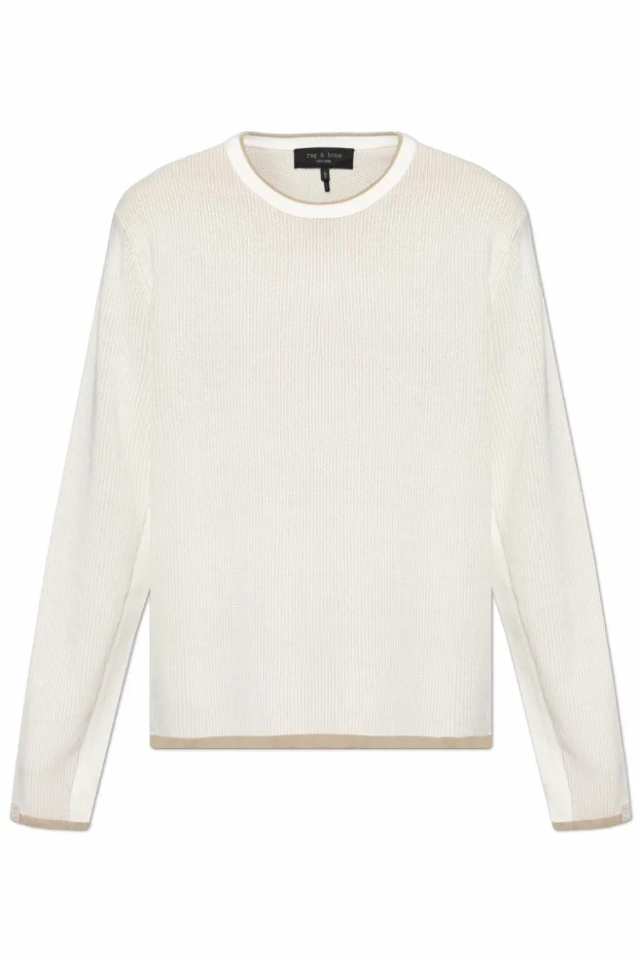 Rag & Bone kremowy Sweter z okrągłym dekoltem