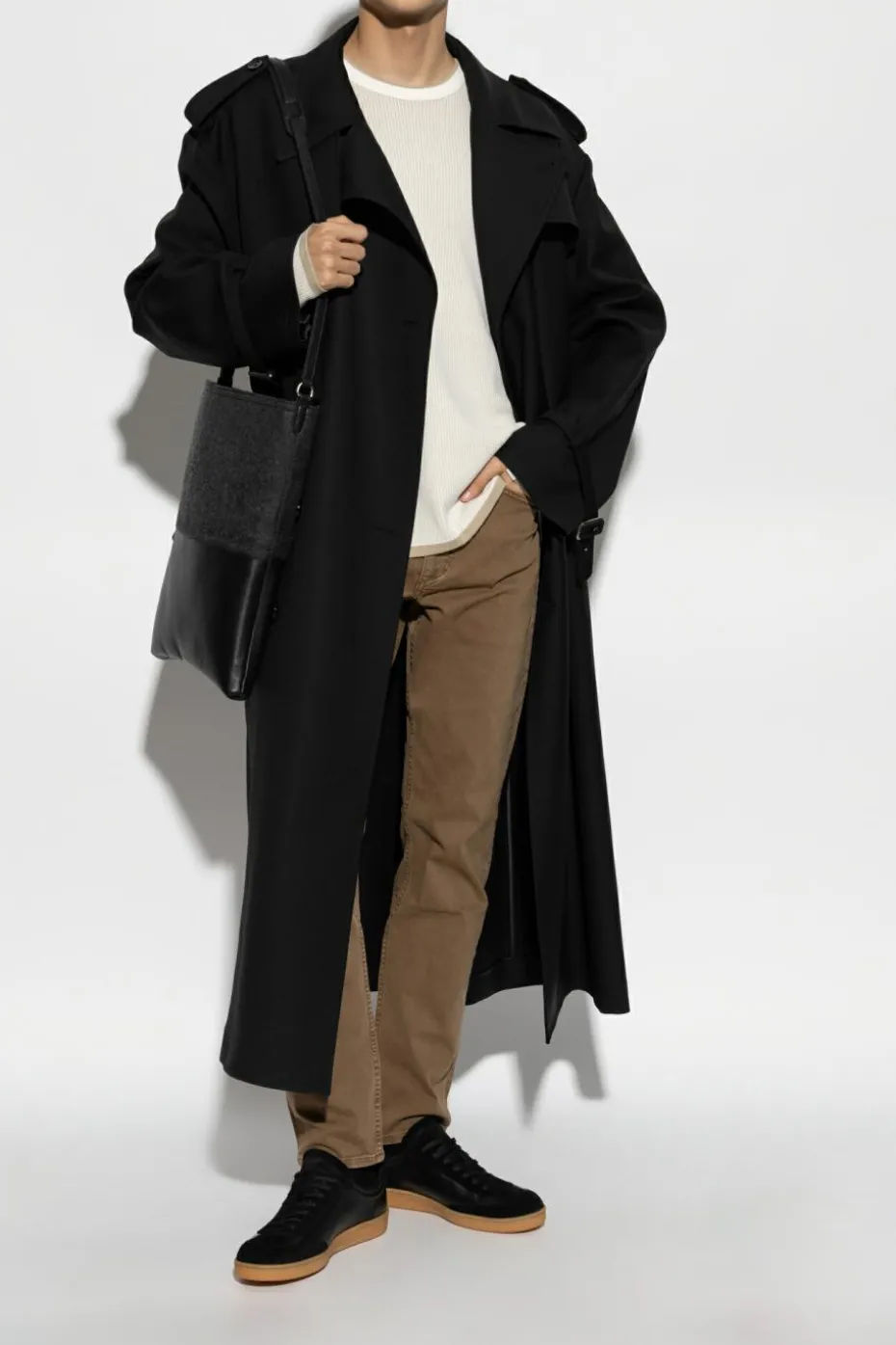 Rag & Bone kremowy Sweter z okrągłym dekoltem
