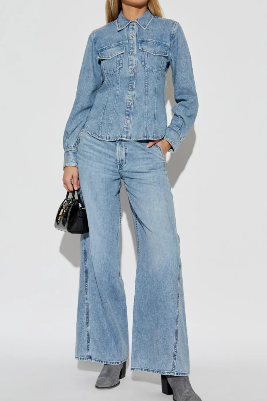 Rag & Bone NIEBIESKI Jeansy `Annie`