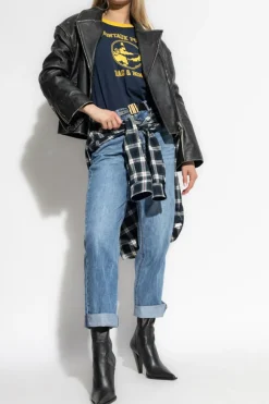 Rag & Bone NIEBIESKI Jeansy z efektem `vintage`