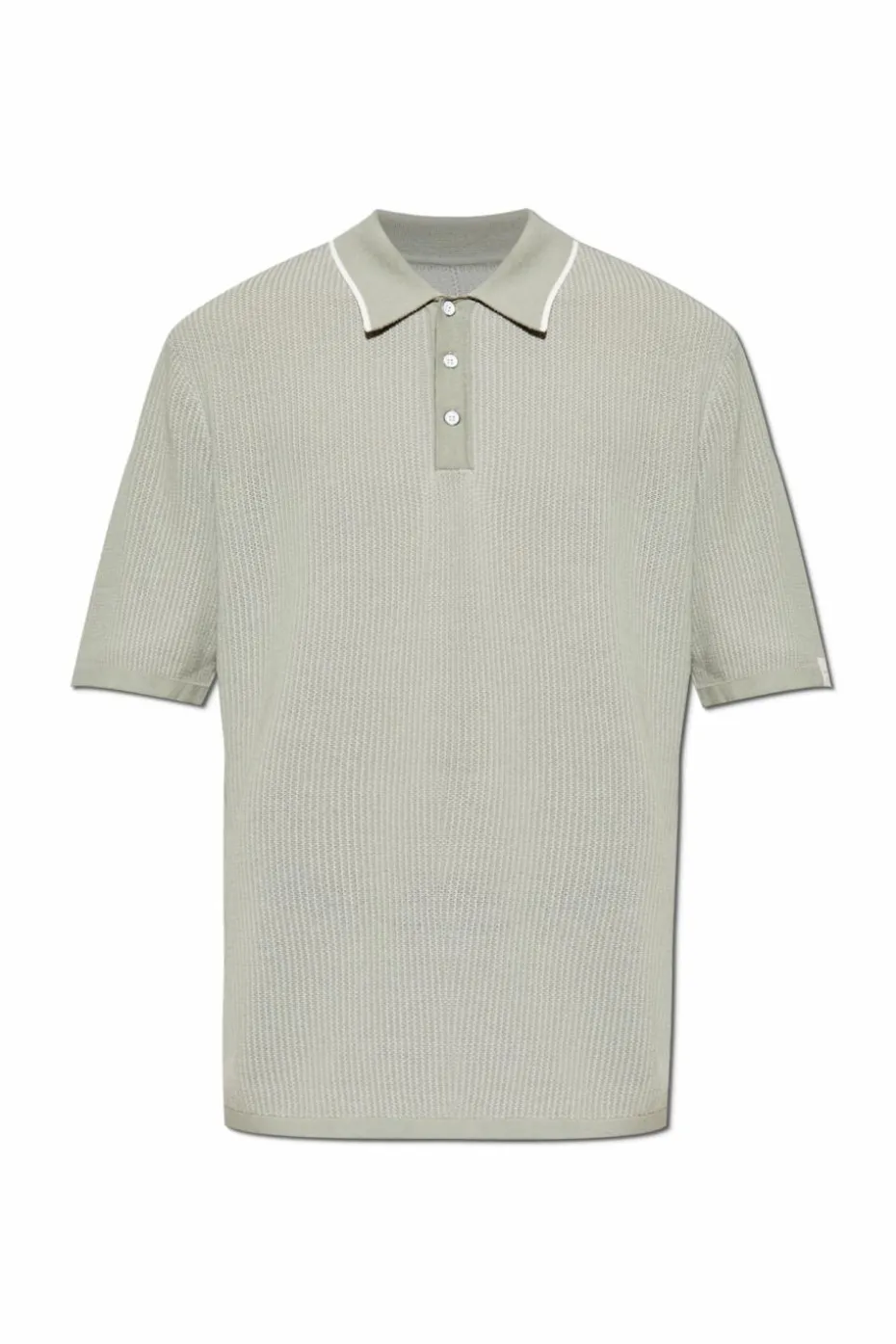 Rag & Bone SZARY Polo z naszywką z logo
