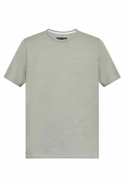 Rag & Bone SZARY T-shirt z okrągłym dekoltem