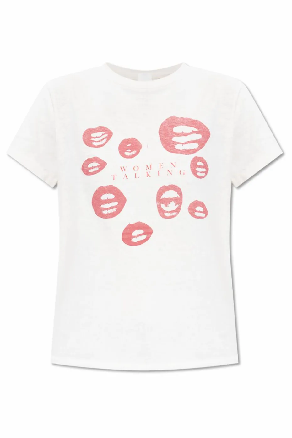 RE/DONE BIAŁY T-shirt z nadrukiem