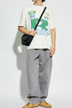 Rhude BIAŁY T-shirt z nadrukiem