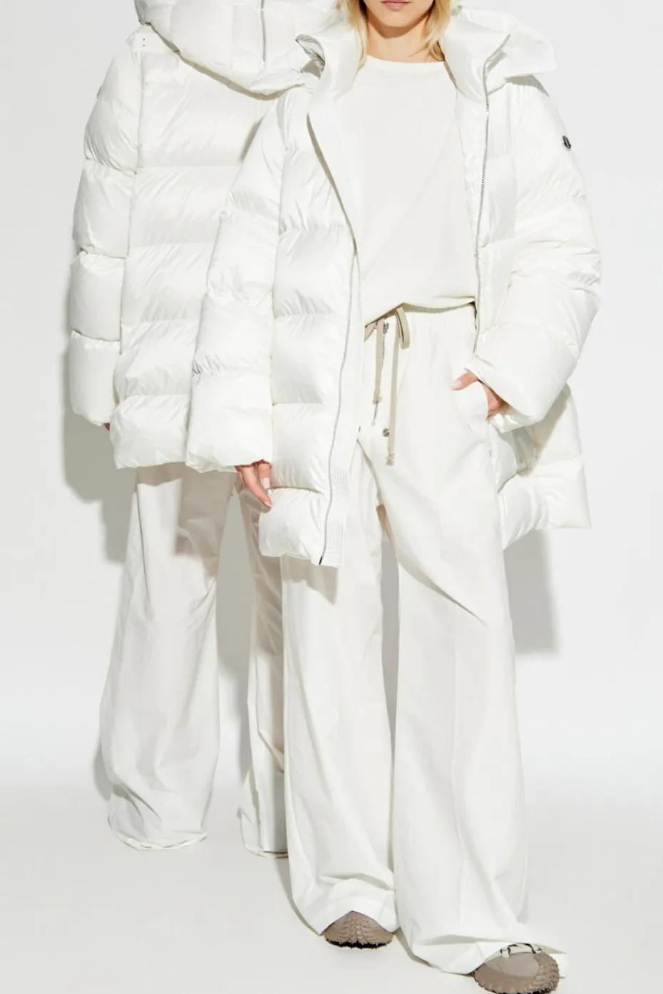 Rick Owens BIAŁY Rick Owens x Moncler