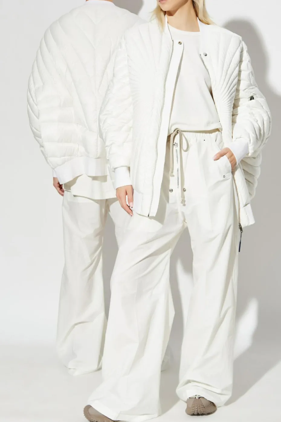 Rick Owens BIAŁY Rick Owens x Moncler