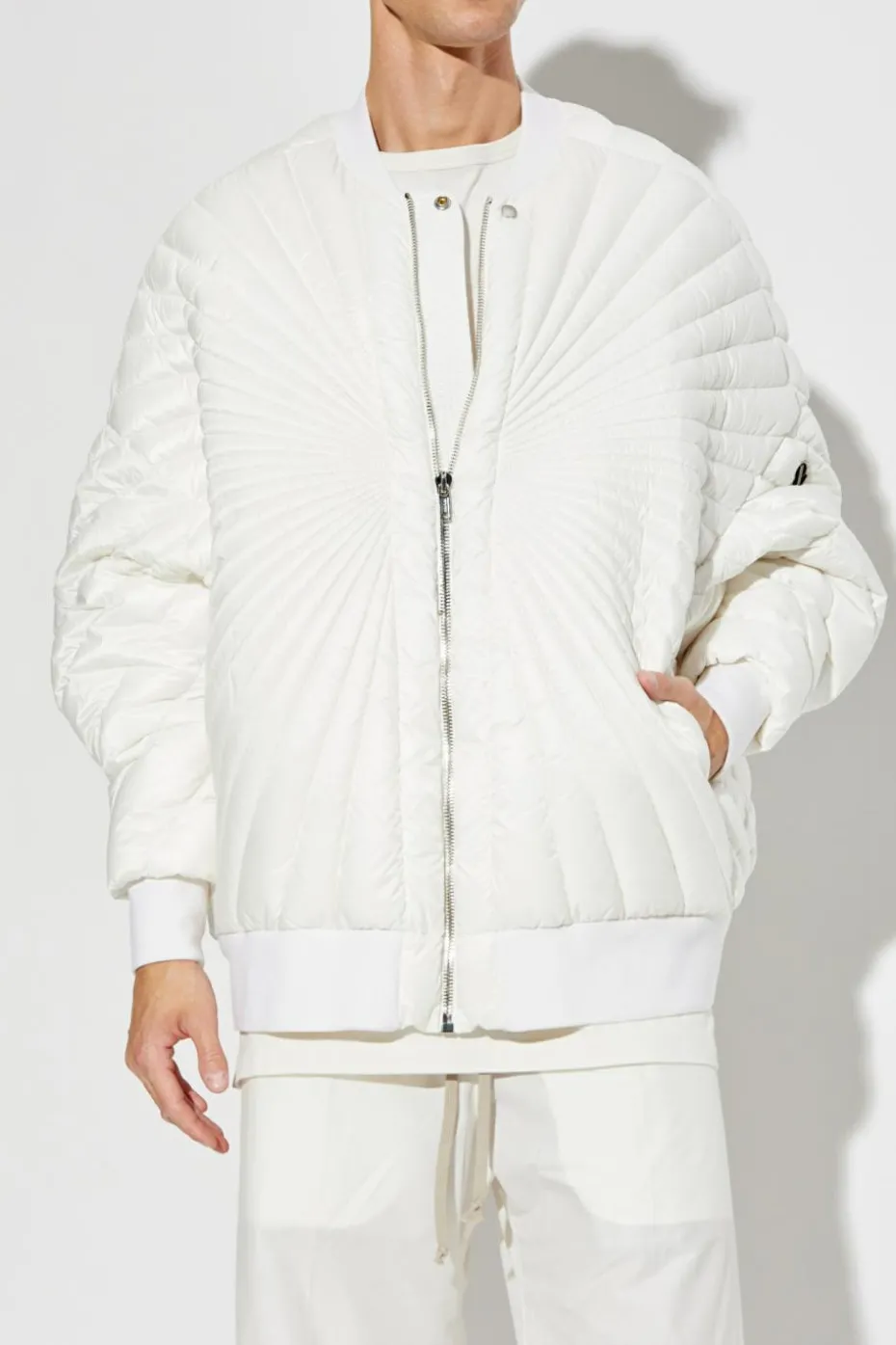 Rick Owens BIAŁY Rick Owens x Moncler