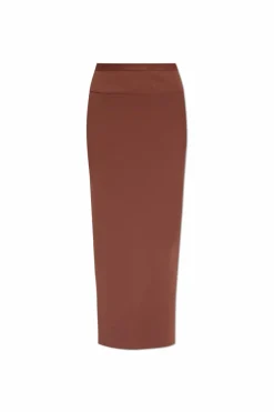 Rick Owens BRĄZOWY Spódnica `Calf Bias`