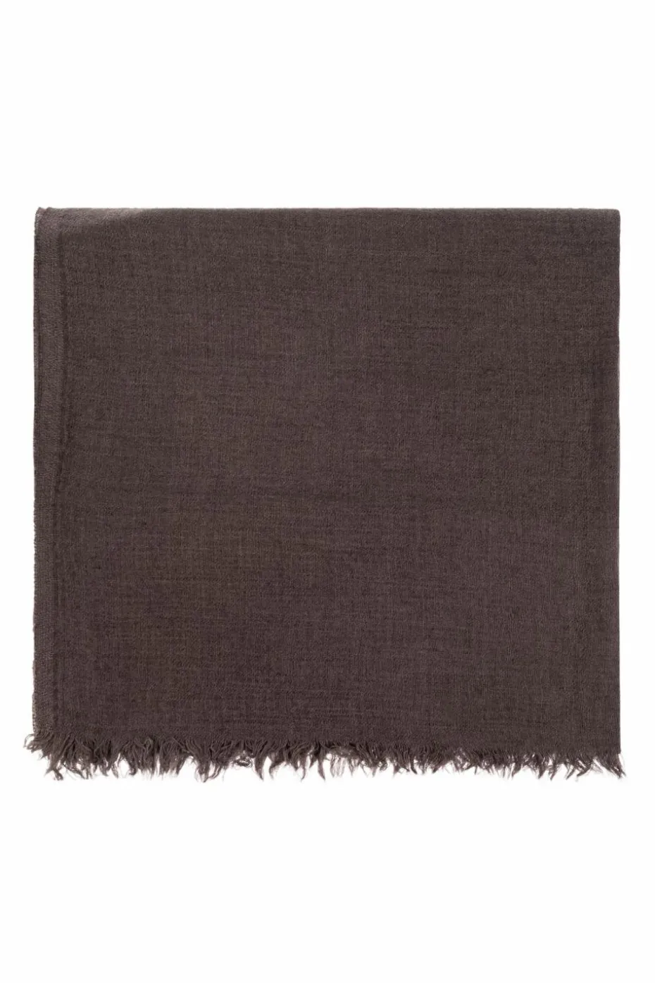 Rick Owens BRĄZOWY Szal z frędzlami