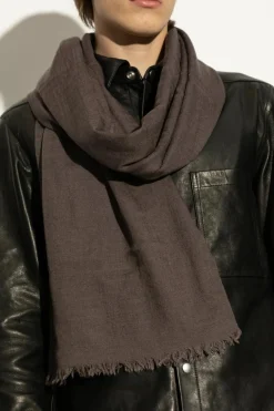 Rick Owens BRĄZOWY Szal z frędzlami