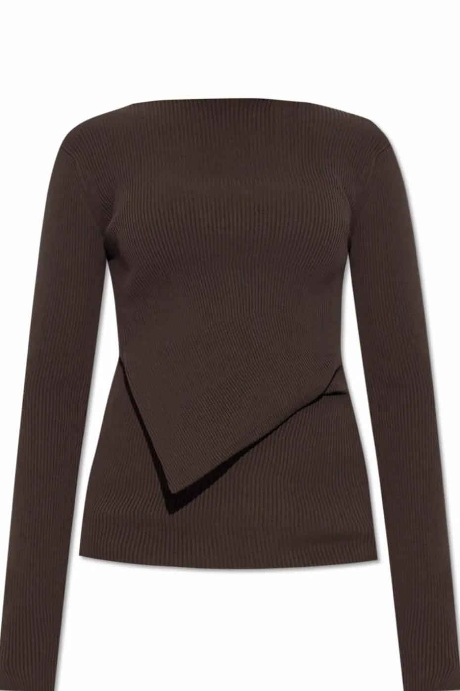 Rick Owens BRĄZOWY Top z długimi rękawami