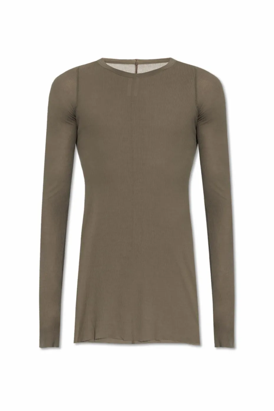 Rick Owens BRĄZOWY T-shirt z długim rękawem