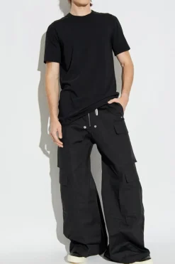 Rick Owens CZARNY Bawełniany t-shirt z okrągłym dekoltem